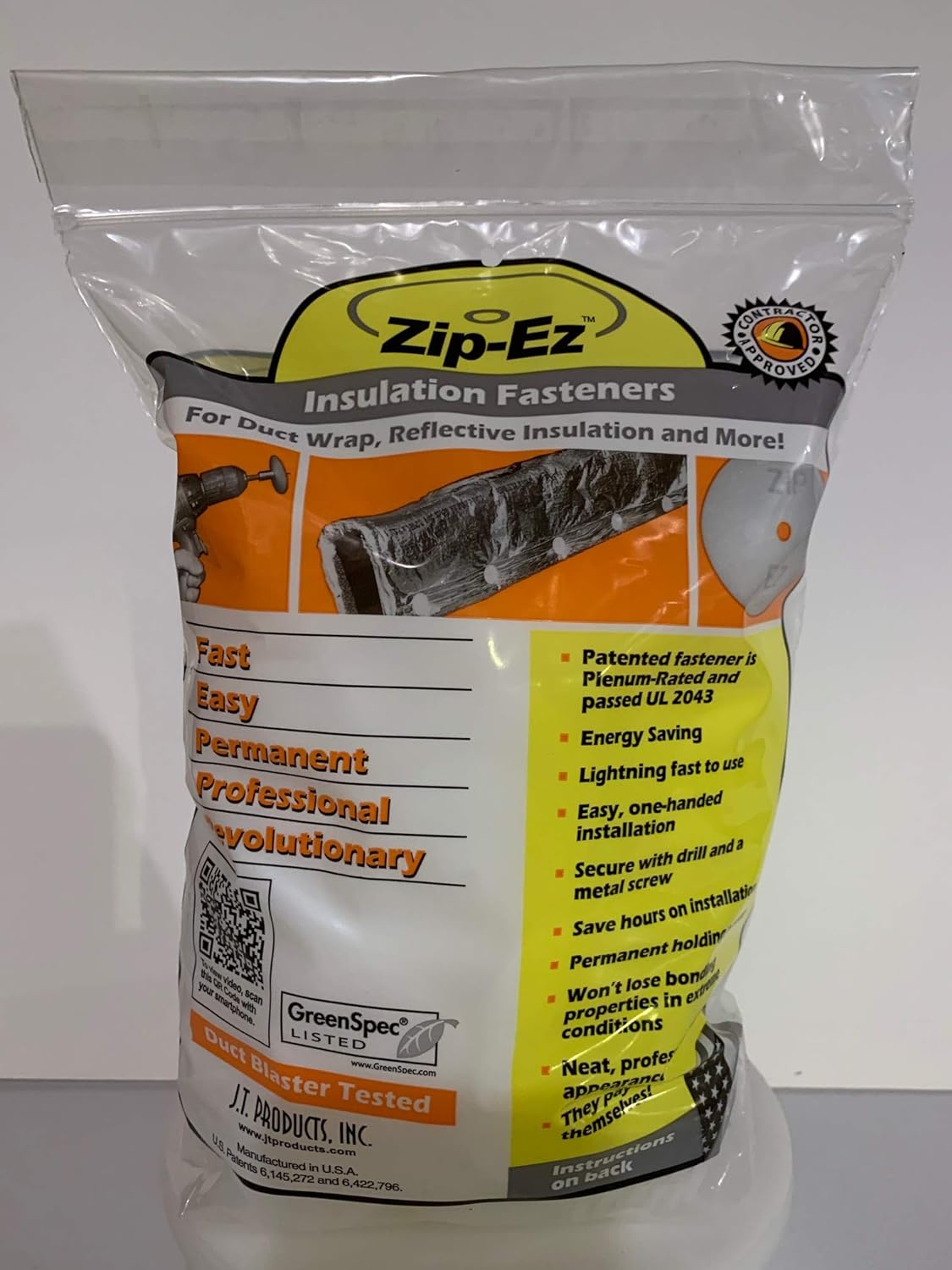 Zip-Ez™ Insulation Fasteners — New Bag